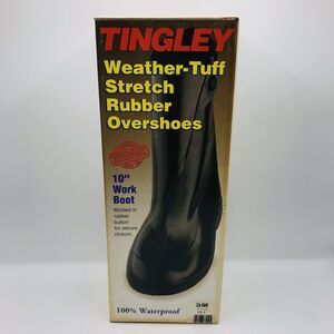 Tingley Men's Work Rubber Stretch Overshoe Black 10" Work Boot SM 6.5-8